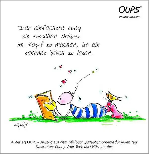 "urlaub im kopf machen"...