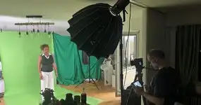 Day 2: Filming the video projections for the stage performance.