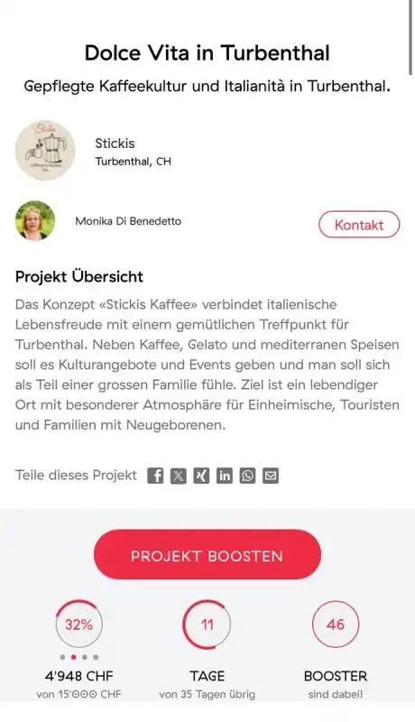 Noch 52 Franken bis zu einem Drittel der Summe und... Breaking News!