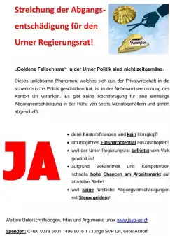 Kein goldener Fallschirm