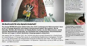 Artikel zur romanischen Literatur im Allgemeinen und zum Buch von Bennedetto Vigne im Speziellen