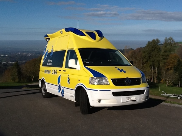 Krankenwagen dank Rettung St. Gallen gefunden