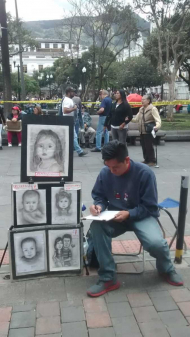 Strassenkünstler in Peru