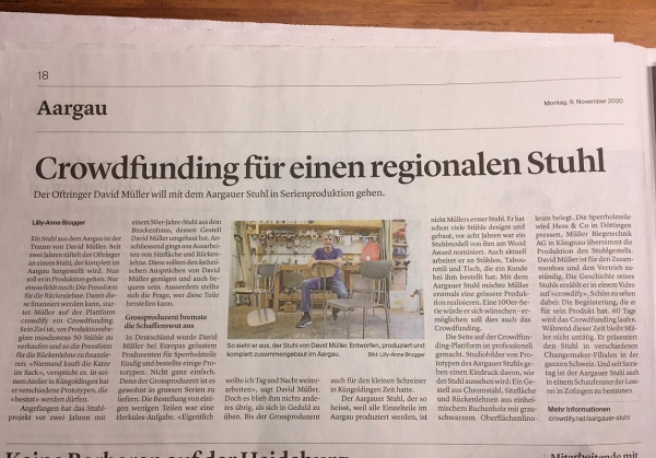 aargauer stuhl - in der Aargauer Zeitung