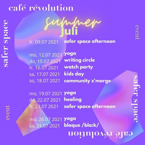 L'été avec café révolution  - Réservez la date