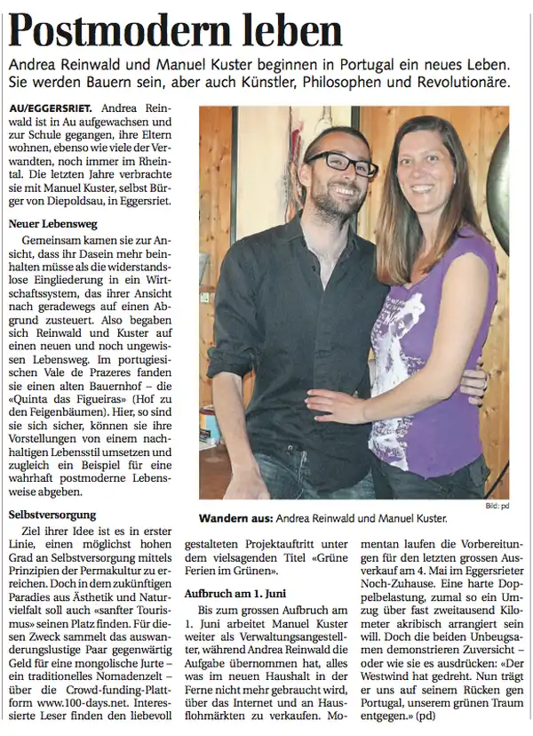 Gestern hat die Zeitung über uns berichtet