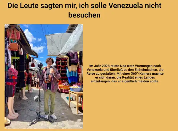 preisgekrönter VR-Film „Mano Tengo Fe“ bei I Love Arepa